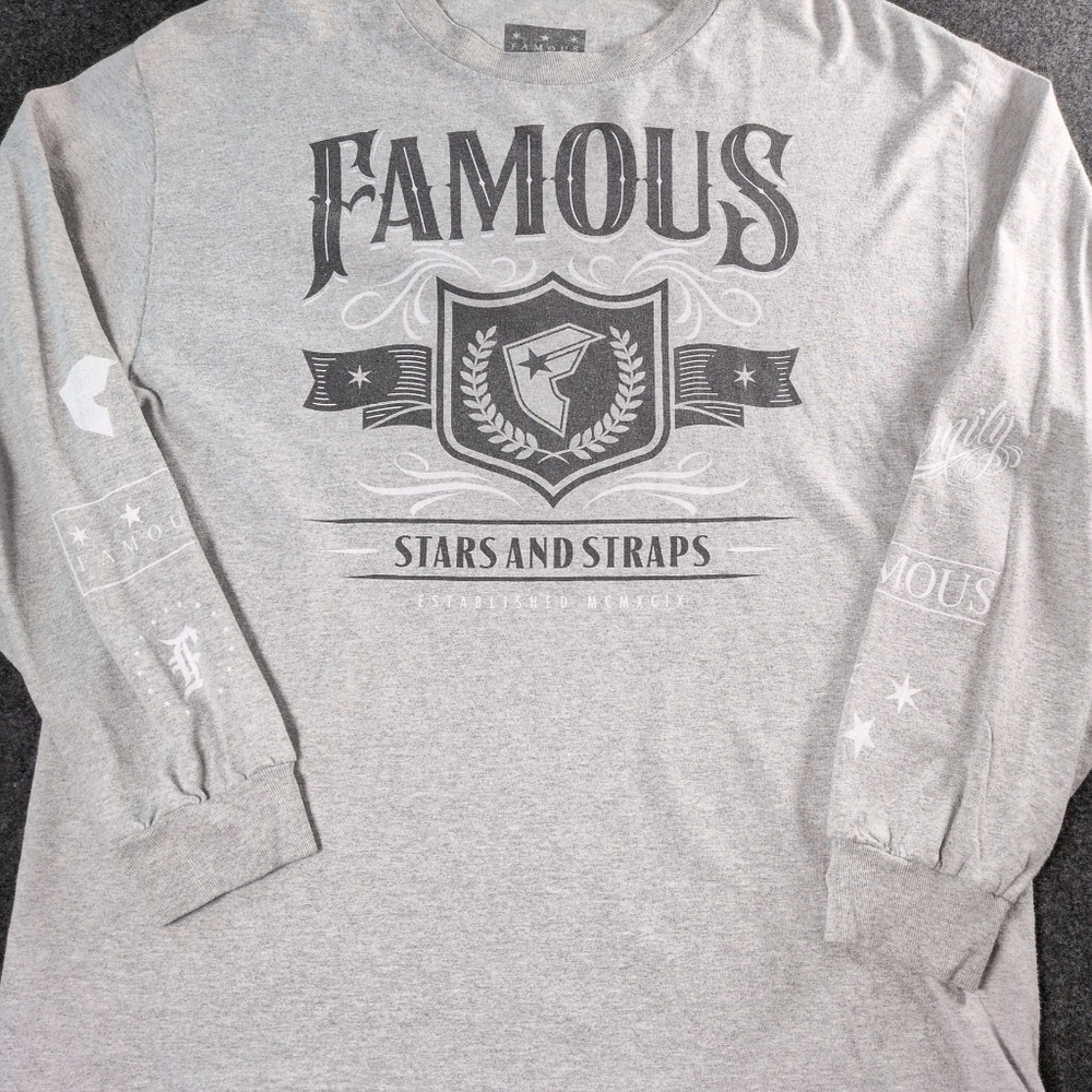 Famous Stars & Straps Light Gray Long Sleeve Tee - Picture 2 of 6